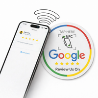 Mini-étiquette NFC RFID personnalisée en forme de carte, autocollante en PVC, avec code QR, étanche, pour avis commerciaux, hôtels et paiements