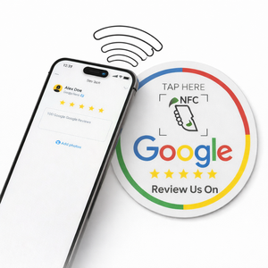 Etiqueta Adhesiva Personalizada con Código QR para Reseñas de Google, Etiqueta Redonda de PVC para Mostrar Reseñas de Negocios - Product Image 2