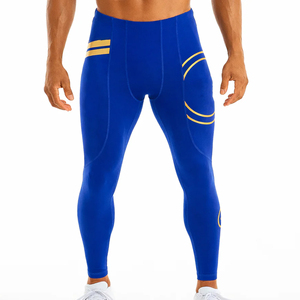 Pantalon de compression personnalisé pour homme, séchage rapide, coupe capri, legging athlétique, couche de base pour yoga, gym, course et entraînement - Product Image 1