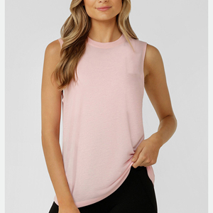 Camiseta sin mangas transpirable de color sólido para mujer, informal, para fitness, entrenamiento, ropa de verano - Product Image 6