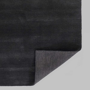 Alfombra Negra Lisa de Textura Suave, Estilo Moderno y Minimalista, para Sala de Estar, Dormitorio, Decoración Contemporánea para el Hogar - Product Image 3