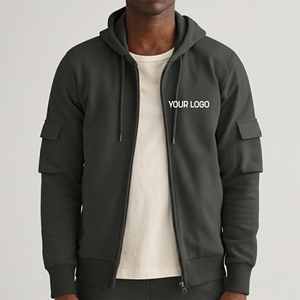 เสื้อฮู้ดดี้ผู้ชายผ้าฟลีซปักลาย 3 มิติ แบบโอเวอร์ไซส์ หนัก 580 กรัม ผลิตจากผ้าฝ้าย 100% เป็นมิตรต่อสิ่งแวดล้อม สำหรับฤดูหนาว ขายส่ง - Product Image 4