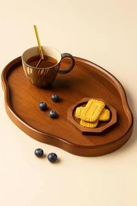 Plateau de service en bois artisanal pour cuisine, salon, bureau, comptoirs, surface lisse et polie, design moderne pour la vaisselle - Product Image 5