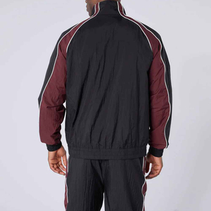 Ensemble survêtement coupe-vent et jogging surdimensionné pour homme, en nylon et polyester, deux pièces, fermeture éclair, vêtements de sport décontractés - Product Image 2