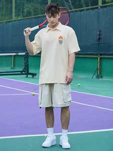 Polo à manches courtes pour homme avec imprimé lettres, été - Product Image 3