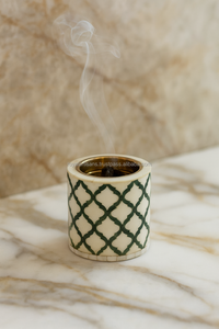 Premium Wooden Bakhoor Burner – Handmade Agarwood <b>Resin</b> Inlay Incense Holder with Brass Liner Ramadan Eid Gift - Product Image 4