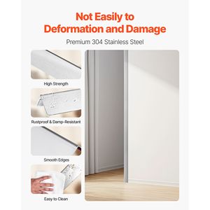 Paquete de 10 Protectores de Esquinas de Acero Inoxidable de 1.5 x 1.5 x 96 Pulgadas, Protectores de Esquinas Metálicos 304, Protección de Bordes de 90 Grados - Product Image 3