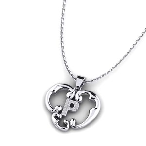 Pendentif lettre au design magnifique, argent + moissanite, plaqué cristal, look luxueux, style hip hop, bijou unisexe. - Product Image 3