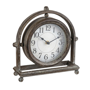 Horloge de table de luxe en métal massif, dorée antique, à chiffres romains, style vintage, pour bureau de direction et décoration de table - Product Image 5