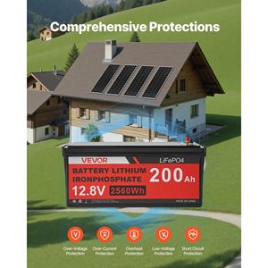 Sistema Solare Completo 400W 12V con 4 Pannelli Solari Monocristallini da 100W, Batteria LiFePO4 12.8V 200Ah e Caricatore MPPT 40A - Product Image 5