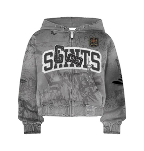 Sweat à capuche personnalisé SHY SPORTS en molleton 100 % coton, coupe classique, délavé à l'acide, avec logo imprimé uni, pour homme - Product Image 6