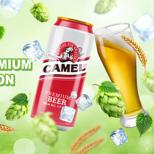 Cerveza Vietnamita Camel Extra Fuerte al por Mayor, 4.6%-5% Vol, Cerveza Premium de 330 ml *24 Latas, Embalaje de Cervecería, Bebidas Artesanales - Product Image 6