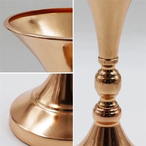Juego de Jarrones de Mesa Art Deco de Latón de 43.5cm y 32.5cm de Altura, Centro de Mesa de Alta Calidad para Bodas, Hermosos Centros de Mesa - Product Image 3