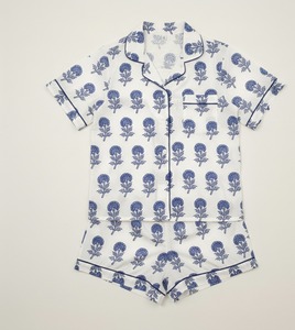 Conjunto de Pijama de Algodón Térmico Estampado a Mano con Flores, Manga Larga, Suave y Liso, Ropa de Dormir para Mujer, Primavera/Verano, Blanco - Product Image 5