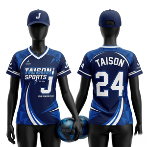 Premium 180 GSM Polyester Spandex <b>Bowling</b> Jersey Pink Navy Contrast Panel Polo Style Sublimation Custom Logo Team Wear - Product Image 5