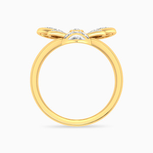 Anillo de cóctel con diseño de abeja y diamantes en oro amarillo, diseño de insecto lindo, para uso diario de mujeres - Product Image 3