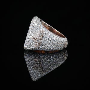 Customize Photo <b>Iced</b> Out Round Brilliant Cut VVS Bling Moissanite Rapper Hip Hop Custom HandMade Statement <b>Ring</b> Jewelry for Gift - Product Image 3