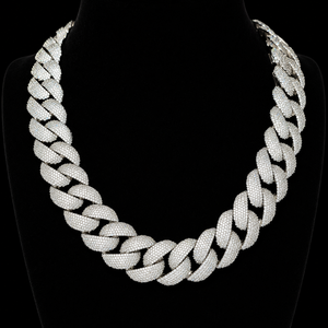 Hot Selling Full <b>Iced</b> Micro Pave Setting Moissanite Hip Hop White Gold Cuban Link <b>Chain</b> Fashion Business Diamond Stylish Jewelry - Product Image 1