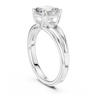 แหวนแต่งงานเพชรแล็บโกรว์ทรง Asscher น้ำหนัก 2.00 กะรัต ระดับ E VS1 พร้อมใบรับรอง IGI ทองคำแท้ 14k แบบแยกก้าน ขายดี - Product Image 5