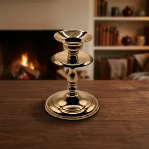Premium Metal Candle Holder Stand for Home Decor <b>Silver</b> <b>Candlestick</b> for Dining Table Wedding & Living Room - Product Image 2