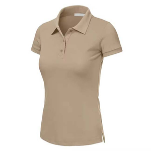 Chemises polo personnalisées, nouveau design, coton respirant, séchage rapide, vêtements décontractés avec logo sur le devant, motif uni pour femmes, chemises polo - Product Image 5