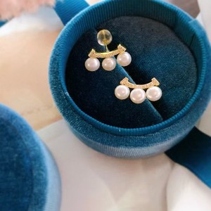 Pendientes de Perlas Cultivadas de Agua Dulce Naturales para Mujer, con Incrustaciones de Diamantes, Diseño de Cara Sonriente, Aguja de Plata, Joyería de Moda - Product Image 5