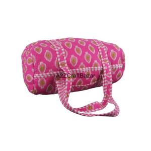 Bolsa de Lona Acolchada Hecha a Mano en India, 100% Algodón Puro, Estilo Boho, para Yoga, Gimnasia, Playa, Uso Diario, con Cierre de Cremallera, Grande - Product Image 6