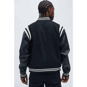 Chaqueta Varsity de Béisbol para Hombre, de Algodón y Poliéster, de Alta Calidad, Ecológica, Transpirable, con Bloques de Color en la Parte Delantera, Estilo Letterman para Invierno - Product Image 2
