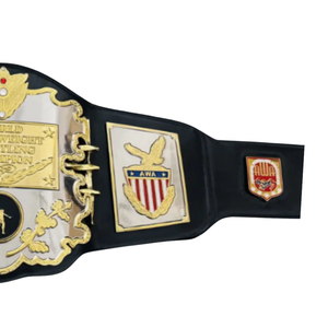 Ceinture de champion du monde de lutte poids lourd - Ceinture sportive personnalisable au design AWA avec détails dorés - Lutte de qualité supérieure - Product Image 4