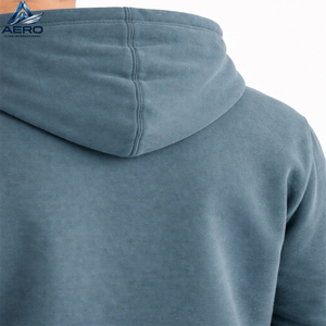 Sudadera con Capucha Azul Claro para Hombre, Cierre de Cremallera, Corte Regular, Material de Felpa, para Otoño, Diseño Tejido de Color Sólido, Económica - Product Image 5