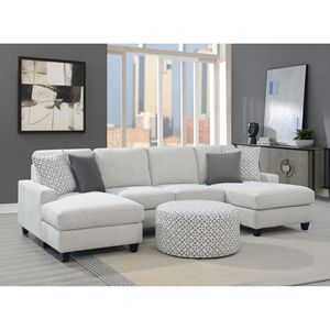 Wallace & Bay Ranger grigio Chaise sezionale elegante divano da soggiorno - Product Image 5
