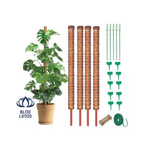Poteau en fibre de coco écologique Blue Lotus Ben Tre, très demandé |   Poteau de support pour plantes, simple, moderne, naturel, artisanal, pour le jardinage - Product Image 1