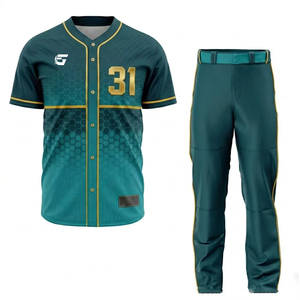 Uniforme de baseball sur mesure, taille et couleur personnalisées, faible quantité minimum de commande, vêtements de sport confortables et respirants. - Product Image 4