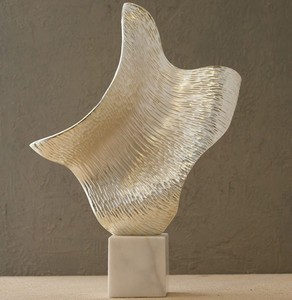 Escultura Abstracta Contemporánea de Aluminio, Geométrica, Hecha a Mano, Ecológica, Decoración para el Hogar, para Mesa de Sala de Estar, Decoración para Diwali - Product Image 1