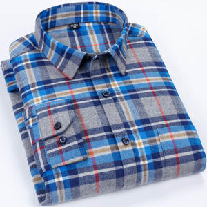 Camisa de Franela para Hombre, Venta Caliente, Logotipo Personalizado, Camisas de Franela con Botones a la Moda, Rayadas, 100% Algodón, Antiarrugas, Transpirables, OEM - Product Image 2