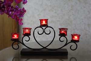 Chandelier noir moderne et décoratif personnalisé Chandelier ou bougeoir à lumière en T - Product Image 4