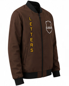เสื้อแจ็คเก็ตบอมเบอร์สีน้ำตาลสำหรับผู้ชาย ผ้าฝ้าย 100% ปักลาย  รักษ์โลก สวมใส่สบาย มีฮู้ด เหมาะสำหรับฤดูหนาว - Product Image 4