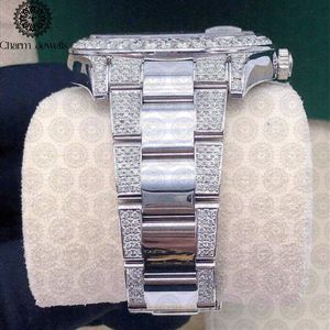 Charm Jewells Montre vintage de luxe pour homme en acier inoxydable, boîtier de 40 mm, analogique, quartz, date, cadran en cristal saphir, fermoir pliant de 20 mm - Product Image 3