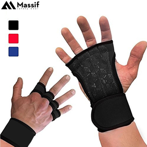 Wholesale Custom Sublimation Printed Breathable Non-Slip Adjustable Wrist <b>Strap</b> Half-<b>Finger</b> Nylon Unisex Gym Gloves Fitness - Product Image 2
