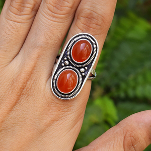 Carnelian Gemstone <b>Ring</b> 925 Sterling Silver Handmade Jewelry Elegant <b>Statement</b> <b>Ring</b> for Women Gift custom jewelry manufacturer - Product Image 1