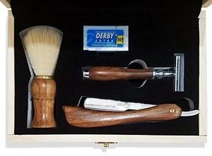 Ensemble de rasage professionnel avec boîte en bois, kit de rasage pour homme, coffret cadeau - Product Image 2