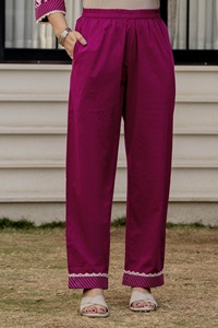 Indian Ethnic Wear <b>Women</b> Pink <b>Kurta</b> Pant Dupatta Set | Soft Cotton Printed Designer Suit - Product Image 5