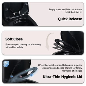 1.1/1.60 GPF doppio filo in un unico pezzo allungata altezza Comfort servizi igienici a risparmio idrico sedile chiuso morbido 1000 grammo punteggio di lavaggio della mappa - Product Image 4