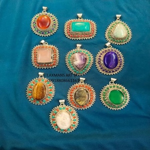 Moda piedra colgante venta al por mayor de La India piedra colgante moda colgantes piedra encantos moda encantos chakra colgantes indio - Product Image 1