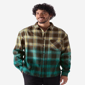 Men's Casual Linen Button-Down Long Sleeve <b>Shirt</b> <b>Banded</b> for Polo <b>Collar</b> Soft Cotton Striped Design Anti-Wrinkle Breathable Dobby - Product Image 2