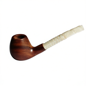 Pipe à fumer en bois naturel faite à la main, écologique et durable, design vintage, portable, fabricant en gros - Product Image 2
