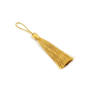 Borlas de Hilo de Seda Sintética de Alta Calidad, 100% Poliéster, Color Dorado Personalizado, Duraderas y Ecológicas, para Bolsas de Ropa y Decoración del Hogar - Product Image 1