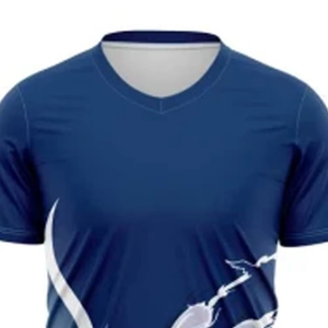 Men's Blue Short Sleeve T-<b>Shirt</b> With White <b>Flame</b> Print Breathable Polyester Summer Casual Top - Product Image 4