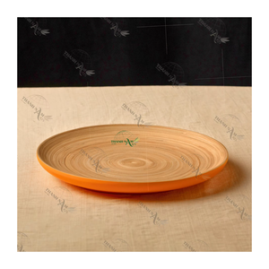 Assiette en bambou réutilisable au design classique, vaisselle écologique, ensemble de vaisselle, sans danger pour les aliments, pour un style de vie plus vert - Product Image 3
