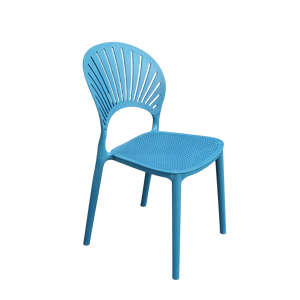 Rich Walnut Fan Back <b>Dining</b> Room Furniture | Waterproof All Weather Polypropylene Armless Patio <b>Chair</b> Modern Salon Hotel 1 Year - Product Image 1